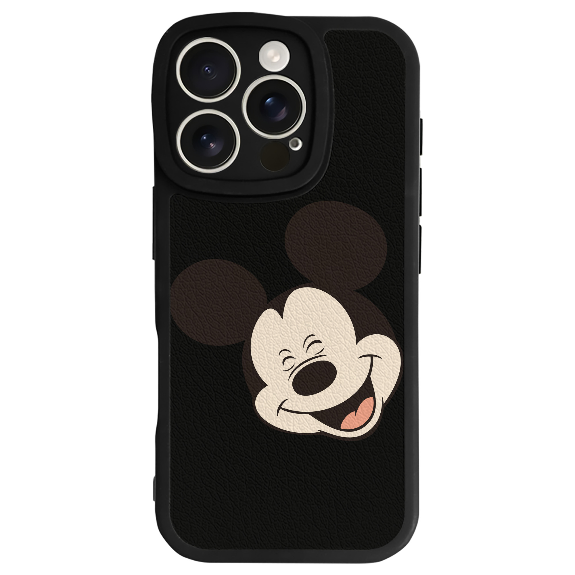 （画像用） ミッキーマウス Mickey Mouse 【iPhone 16シリーズ対応】シリコンスマホケース（レザー調） 材質：シリコン
